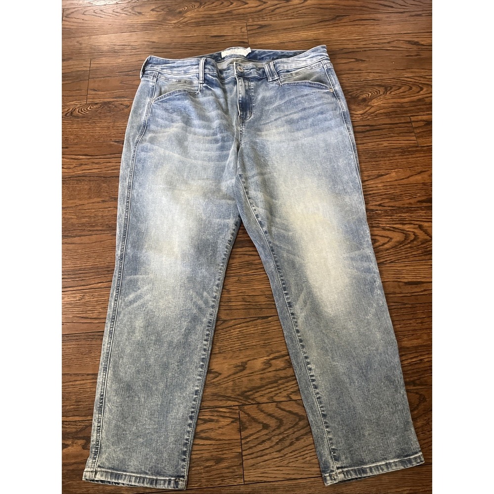 Torrid First at Fit Jeans Women Plus Size 20R Light Blue Straight Leg High Rise